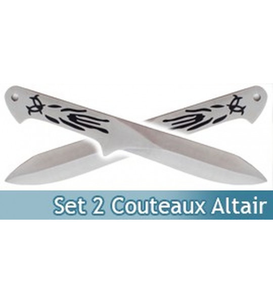 Set 2 Couteaux a Lancer Altair Replique