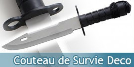 Poignard Type Rambo Couteau de Survie Replique Deco