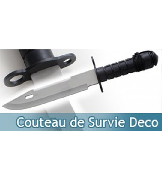 Poignard Type Rambo Couteau de Survie Replique Deco