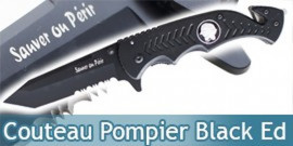 Couteau Pliant Pompier Tactique Black Edition