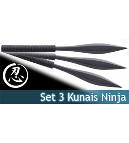 Lot de 3 Couteaux a Lancer Ninja Kunais Shinobi