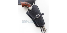 Ceinturon Noir Cowboy Porte Pistolet avec Balles 1 Place