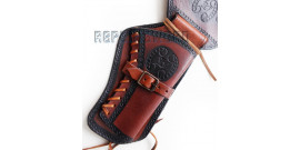 Western Holster Cowboy Porte Pistolet Ceinture 2 Places