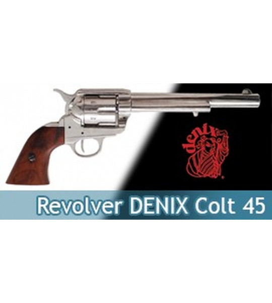 Revolver DENIX Colt 45 Cowboy Western Replique Gris