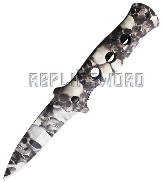 Couteau de Poche Death Tete de Mort Couteau Pliant Couteau de Poche Death Tete de Mort Couteau Pliant