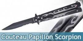 Couteau Papillon Noir Black Scorpion 812