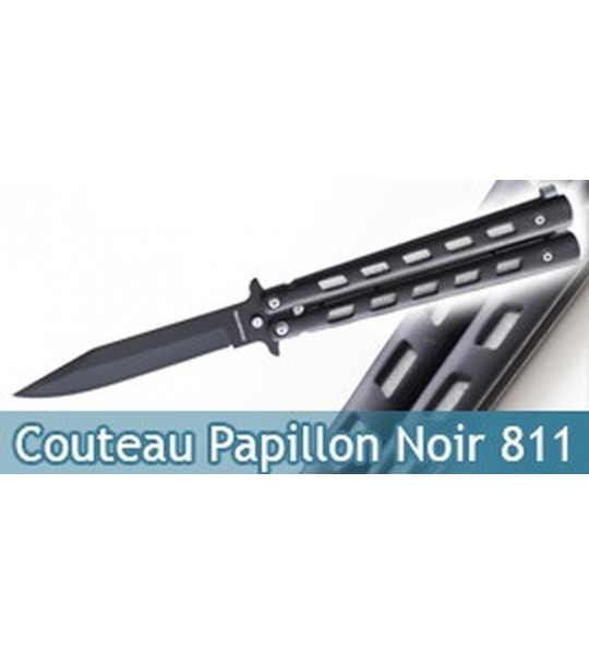 Couteau Papillon Noir Black Edition 811