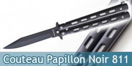 Couteau Papillon Noir Black Edition 811