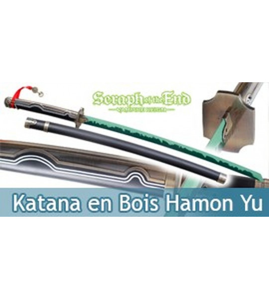 Katana en Bois de Hamon Yu Hyakuya Seraph of the End