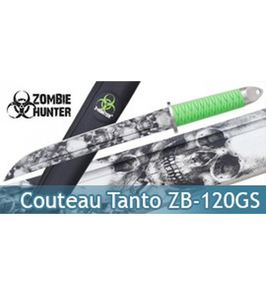 Poignard Tanto Zombie Hunter Couteau ZB-120GS