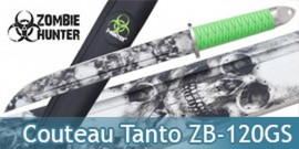 Poignard Tanto Zombie Hunter Couteau ZB-120GS