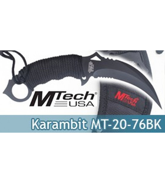 Couteau Karambit Mtech USA MT-20-76BK Black Edition