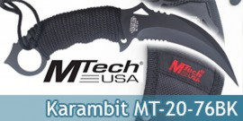 Couteau Karambit Mtech USA MT-20-76BK Black Edition