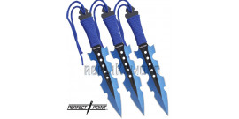 Set 3 Couteaux de Lancer Blue Perfect Point PP-110-3BL