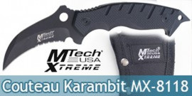 Couteau Karambit Xtreme Ballistic MX-8118 Black Edition