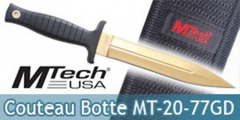 Couteau de Botte Gold Edition Mtech USA MT-20-77GD