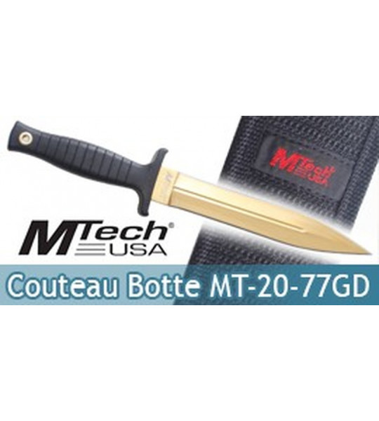 Couteau de Botte Gold Edition Mtech USA MT-20-77GD