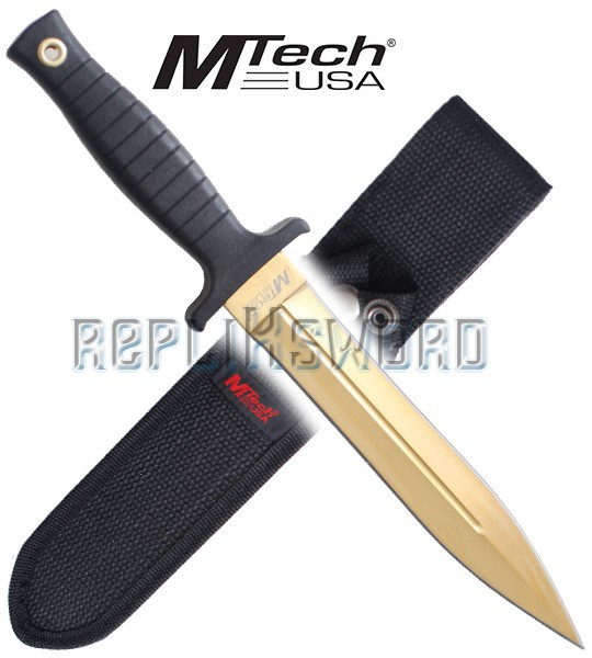 Couteau de Botte Gold Edition Mtech USA MT-20-77GD