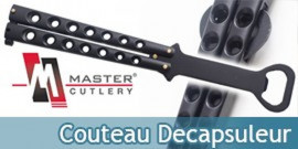 Couteau Papillon Decapsuleur Black YC-305B Acier