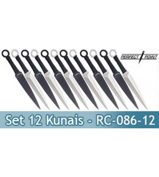 Set 12 Kunais Perfect Point Couteaux de Lancer RC-086-12