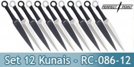 Set 12 Kunais Perfect Point Couteaux de Lancer RC-086-12