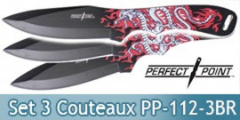 Set 3 Couteaux de Lancer Dragon Perfect Point PP-112-3BR