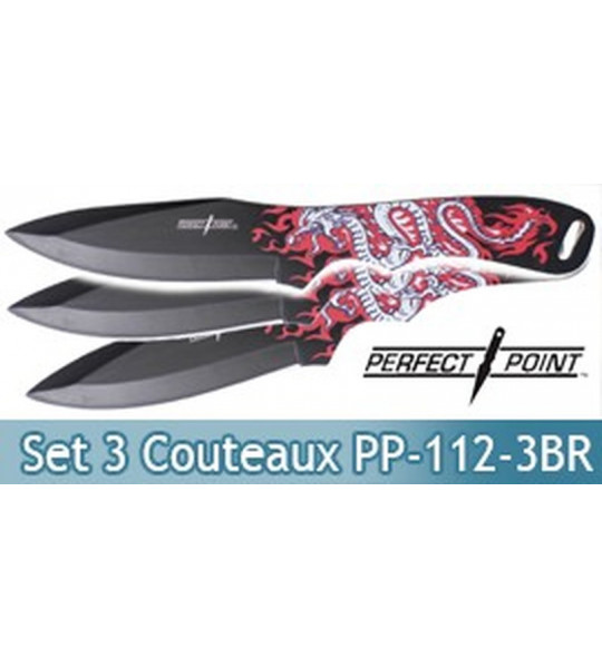 Set 3 Couteaux de Lancer Dragon Perfect Point PP-112-3BR