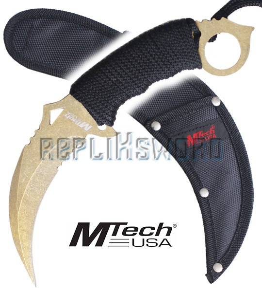 Couteau Karambit Mtech USA MT-20-76GD Gold Edition Couteau Karambit Mtech USA MT-20-76GD Gold Edition