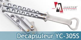 Couteau Papillon Decapsuleur Silver YC-305S Master Cutlery