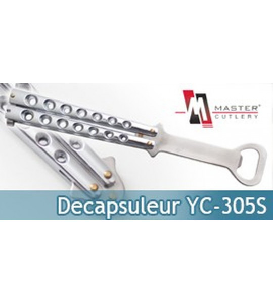 Couteau Papillon Decapsuleur Silver YC-305S Master Cutlery