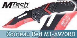 Couteau Pliant Red Black MT-A920RD Mtech USA