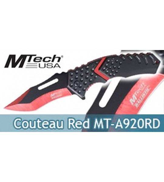 Couteau Pliant Red Black MT-A920RD Mtech USA