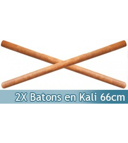 2X Batons en Kali Arts Martiaux Bois 66cm SE-612NX2