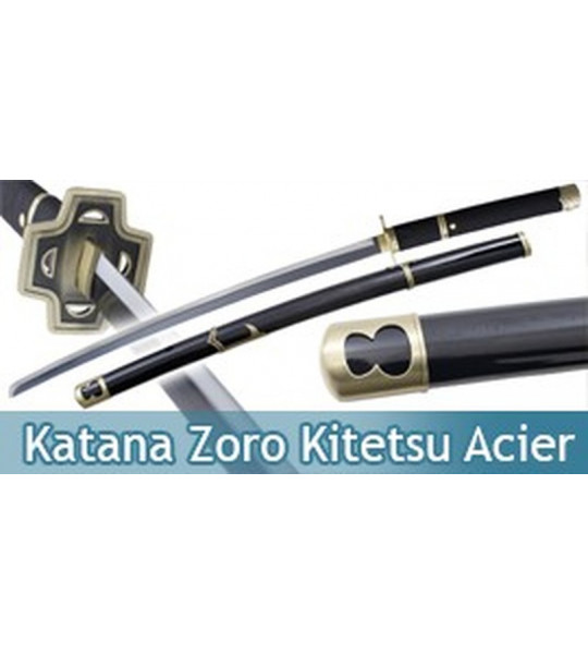 One Piece Katana Yabushiri Black Replique Epee Zoro