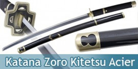 One Piece Katana Yabushiri Black Replique Epee Zoro