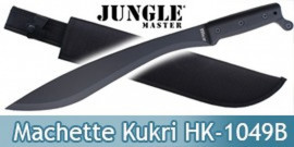 Machette Kukri Jungle Master Lame Noire Chasseur HK-1049B