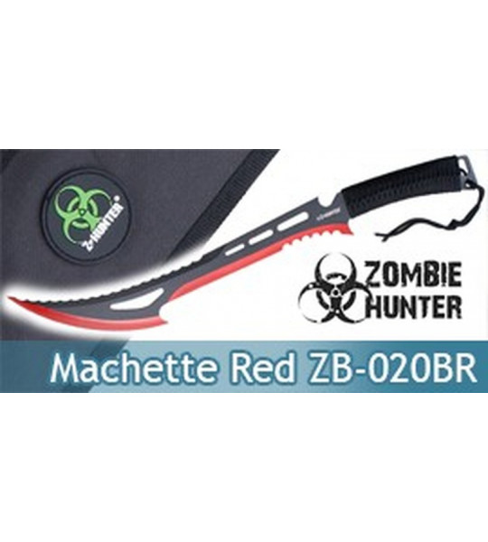 Machette Red Zombie Hunter ZB-020BR Chasseur Epee