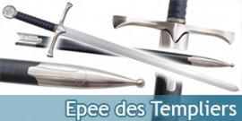 Epee des Templiers Chevalier Replique avec Fourreau