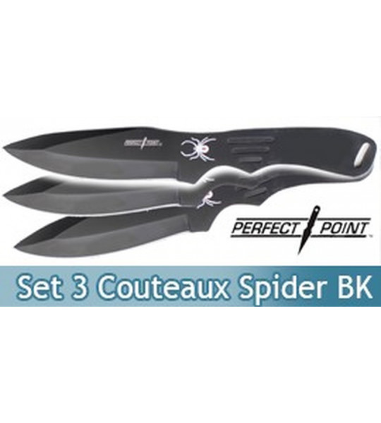 Set 3 Couteaux de Lancer Spider Perfect Point RC-1793B