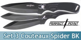 Set 3 Couteaux de Lancer Spider Perfect Point RC-1793B