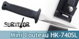 Achat Couteau de Camping Pas Cher, Couteau de Cou, HK-762OR - Repliksword