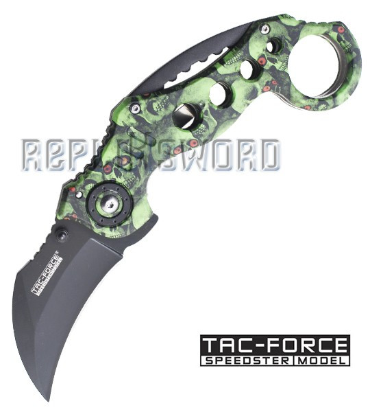 Couteau Karambit Tac Force TF-578GN Couteau de Poche Pliant