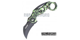 Couteau Karambit Tac Force TF-578GN Couteau de Poche Pliant