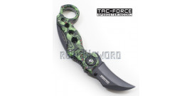 Couteau Karambit Tac Force TF-578GN Couteau de Poche Pliant
