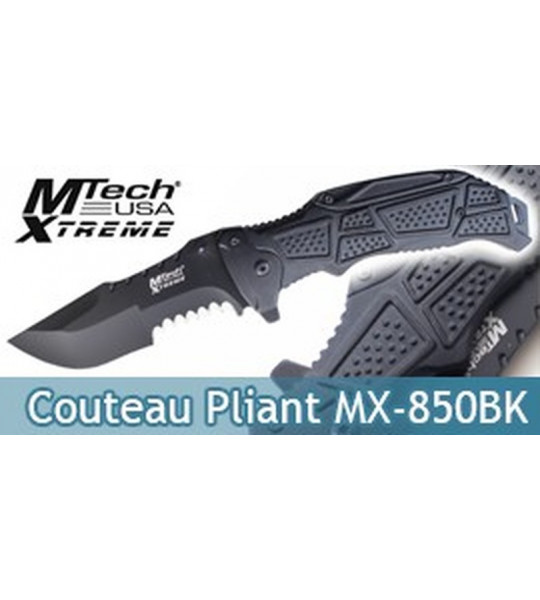 Couteau de Poche Black Xtreme MX-850BK Couteau Pliant