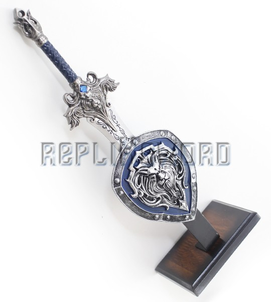 Warcraft Coupe Papier Epee Roi Llane avec Bouclier