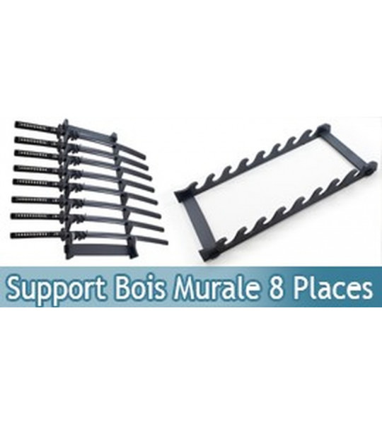 Support Bois Murale 8 Places Katana Epee Presentoir