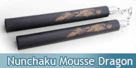 Nunchaku Entrainement Mousse Chaine Acier