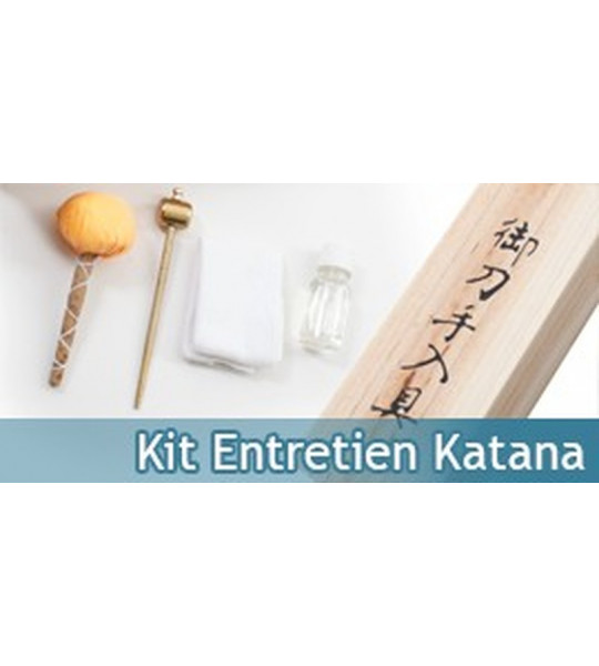 Kit Entretien Katana Epee Sabre Coffret en Bois