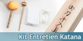 Kit Entretien Katana Epee Sabre Coffret en Bois